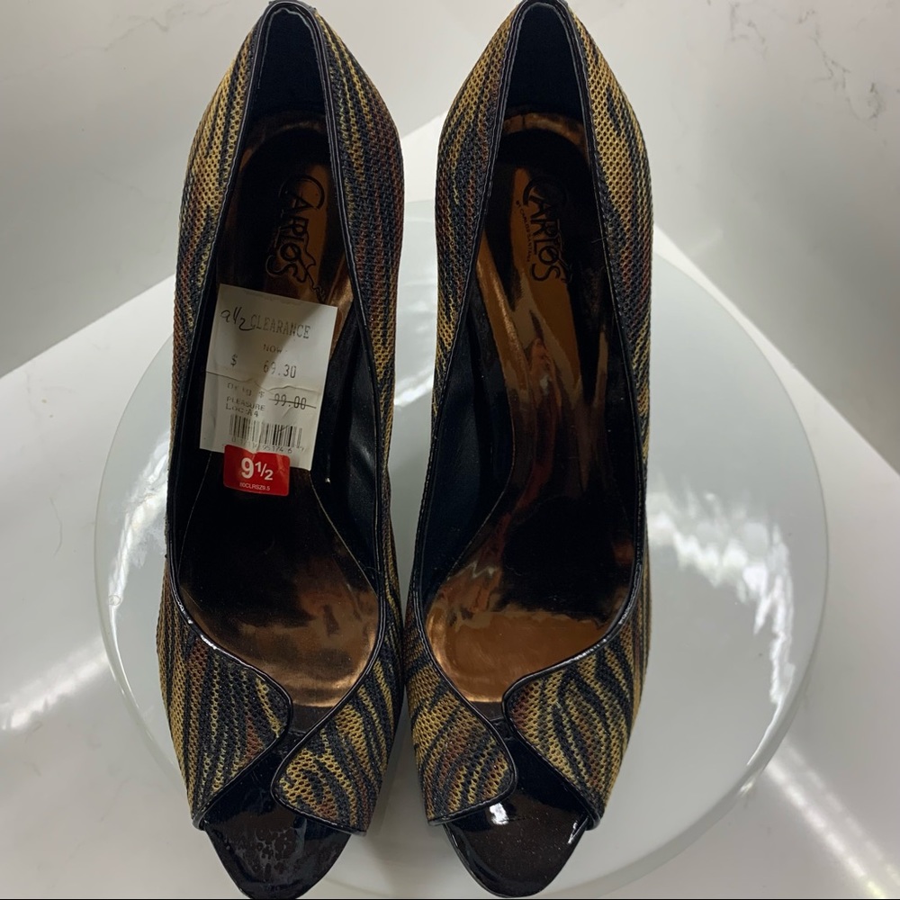 CARLOS women's Zebra print heel size 9.5 - Picture 3 of 9